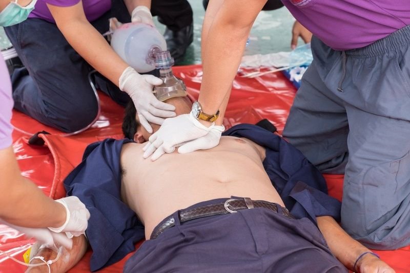 Basic Life Support training session on site